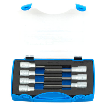 Set of long screwdriver socket with TX profile 1/2 in plastic box 192/17 TX20 - 50 /7