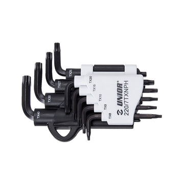 Set of wrenches with TX profile in plastic clip 220/7TXNPH 9 - 40/8