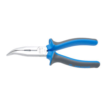 Long nose pliers with side cutter and pipe grip, bent 512/1BI 200
