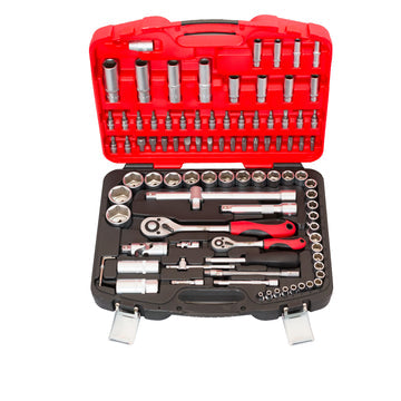 Socket set 1/2 and 1/4 in plastic box 3112 S94