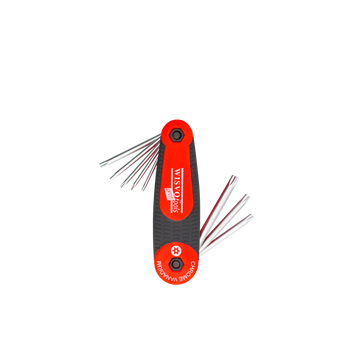 Set of wrenches with TX profile and hole in folding holder 3171TRTXFH TRTX07