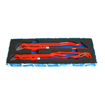 Set of pipe wrenches and waterpump box joint pliers in carton box 400 /3