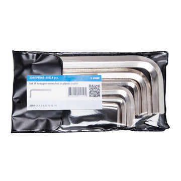 Set of hexagon wrenches in plastic wallet 220/3PB 3 - 19/10