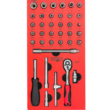 Socket wrench set 1/4 in SOS tool tray 3198/14