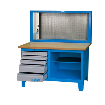 Work bench with cabinet with roller shutter 946ACR 1500