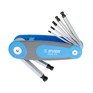 Set of ball end hexagon wrenches in folding holder 220/3SFH 2.5 - 10/7