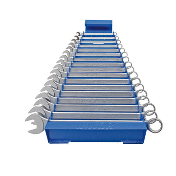 Set of combination wrenches, long type on metal stand 120/1MS 6 - 22/17