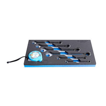 **Set of forged combinations ratchet wrenches in SOS tool tray 964/27ASOS 7
