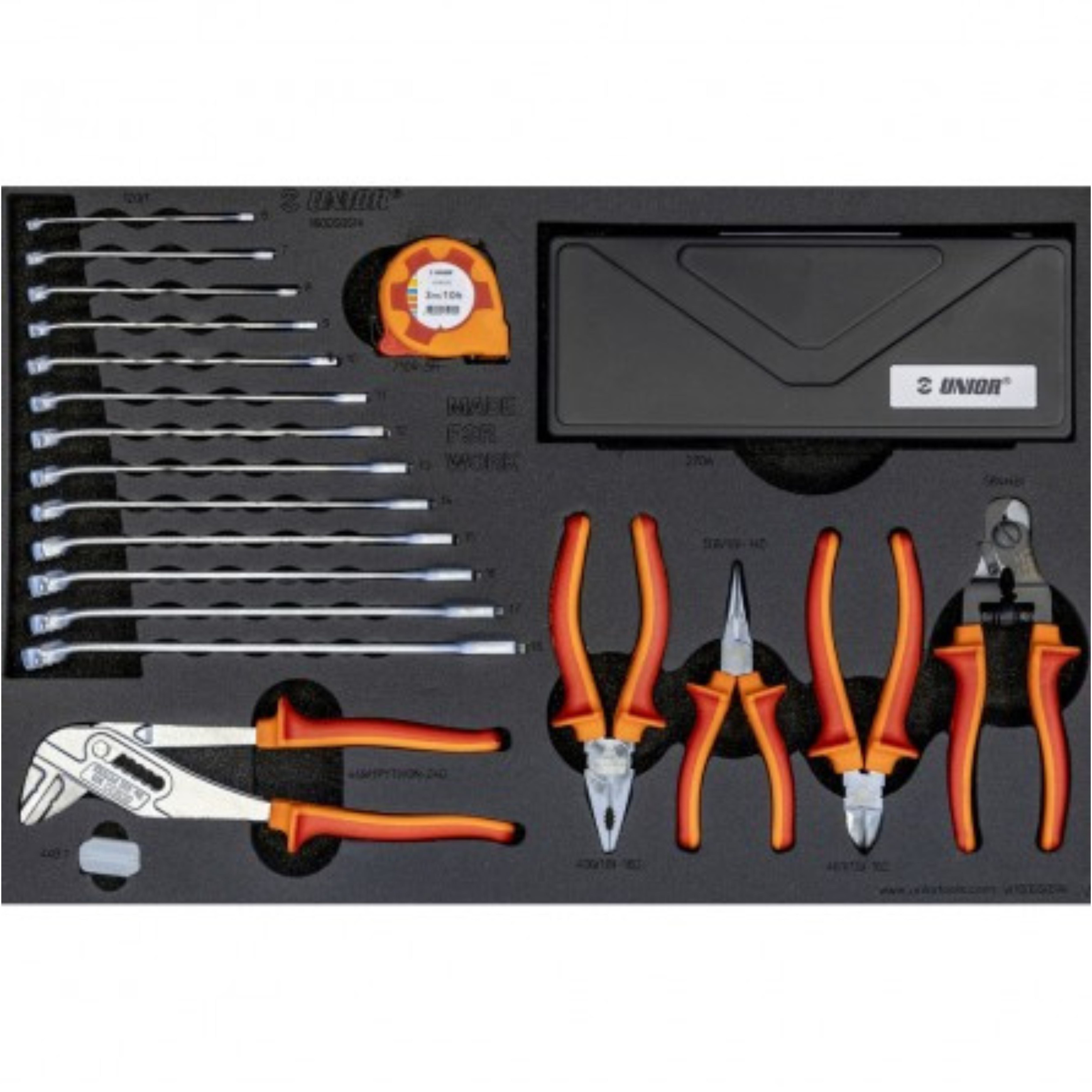 Bike tool set in SOS tool tray 1600SOS14-US