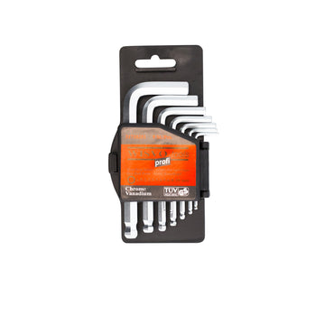 Set of ball end hexagon wrenches on plastic clip 3171HXSS S09