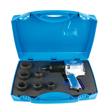 Pneumatic hammer and socket set 3/4 in plastic box 1575 /7