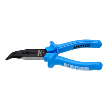 Long nose pliers with side cutter and pipe grip, bent 512/4G 170
