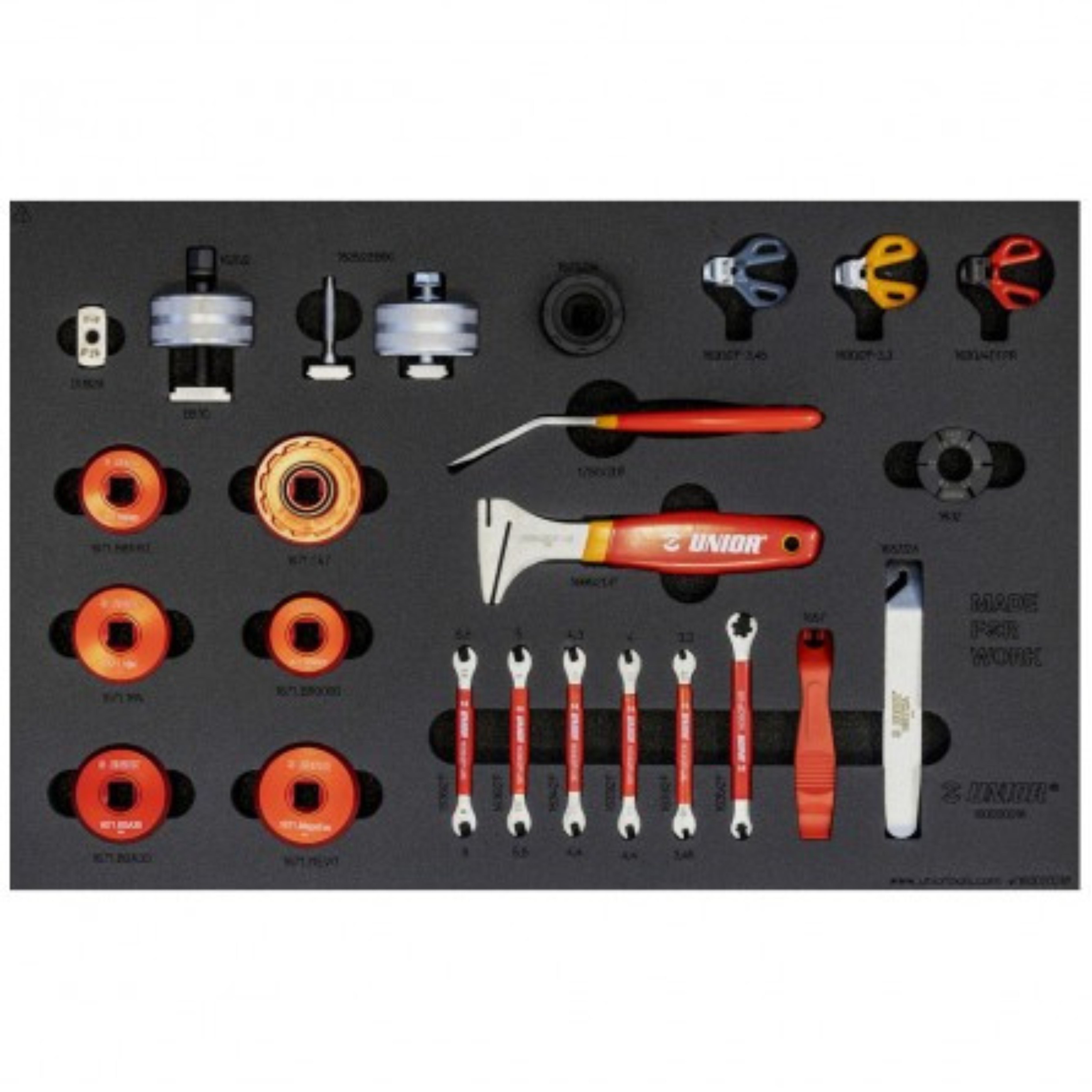 Bike tool set in SOS tool tray 1600SOS18-US