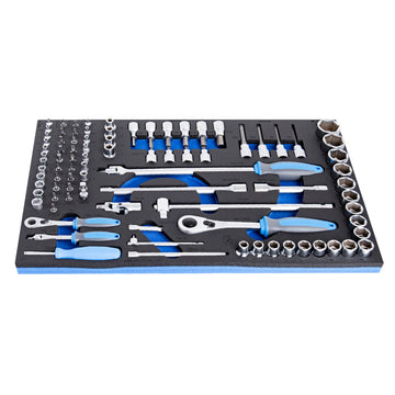Set of socket wrenches with accessories in SOS tool tray 964/36SOS /88