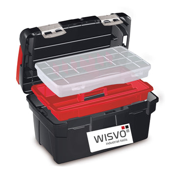 Tool case + organizer, plastic  450 x 285 x 250