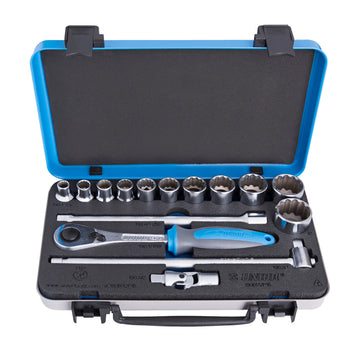 Socket set 1/2 in metal box 190BI12P15 0