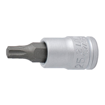 Screwdriver socket with TX profile 1/4 187/2TX TX 8
