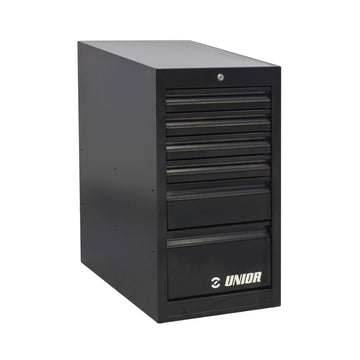 Narrow drawer cabinet - 6 drawers 990ND6-BLACK 475 x 650 x 870