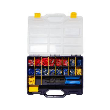 Cable lugs, assortment box + pliers  S531