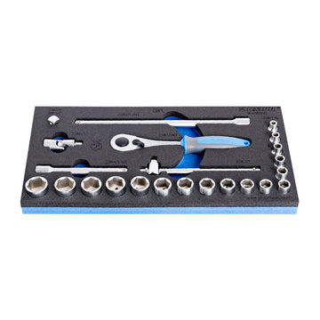 Set of sockets 3/8 in SOS tool tray 964/25SOS /23