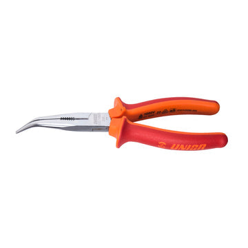 Long nose pliers with side cutter and pipe grip, bent 512/1VDEBI 200
